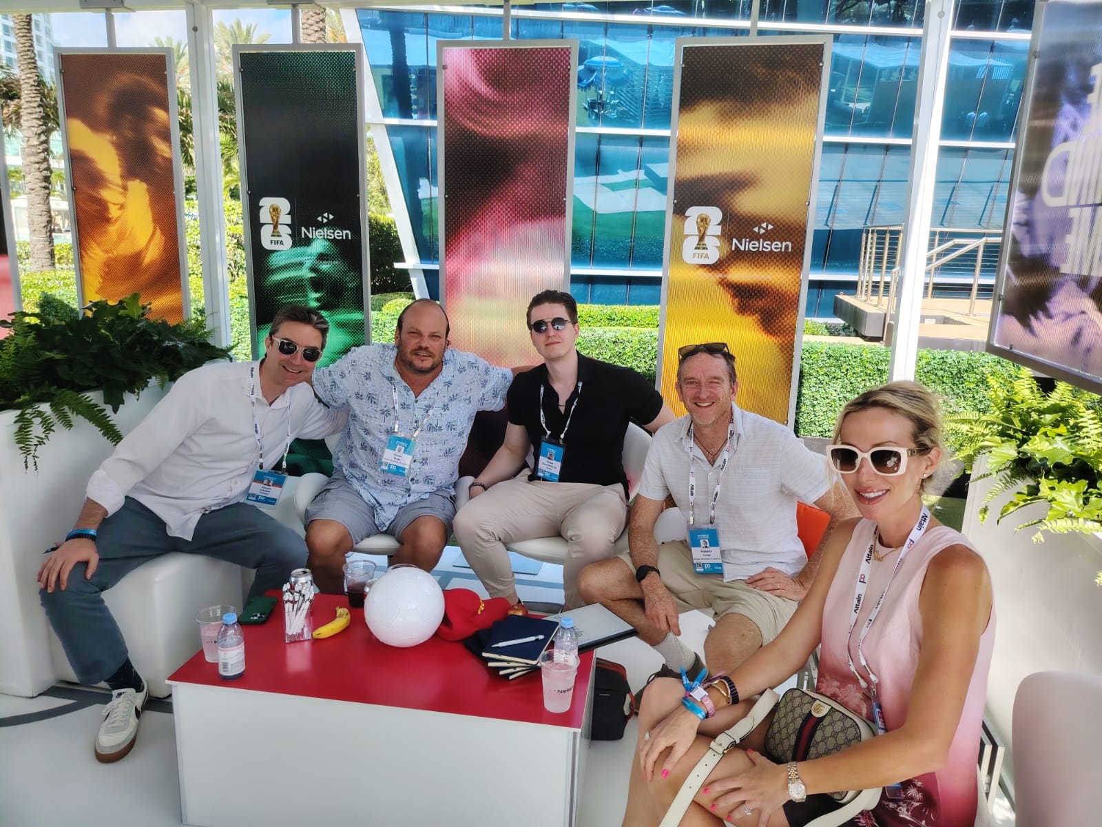 Team at FIFA Nielsen lounge in Miami