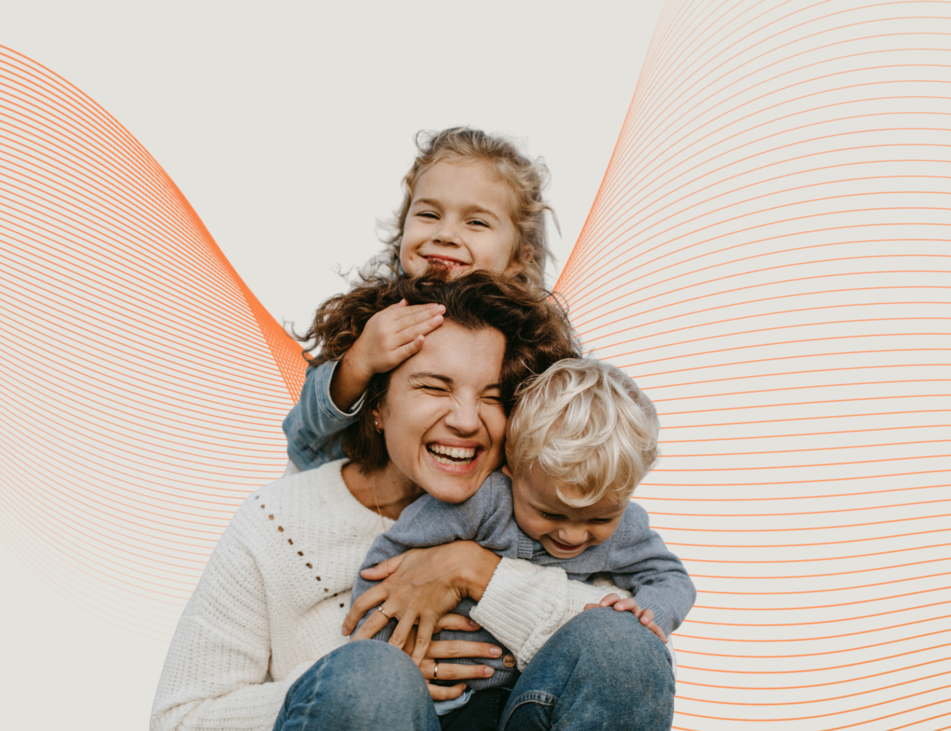 A family together at home